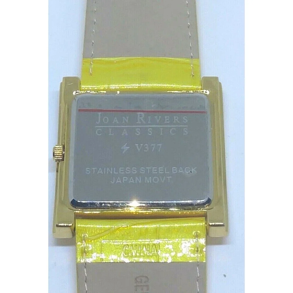 Joan Rivers Classics Yellow Leather Band &  Yellow Dial Watch
